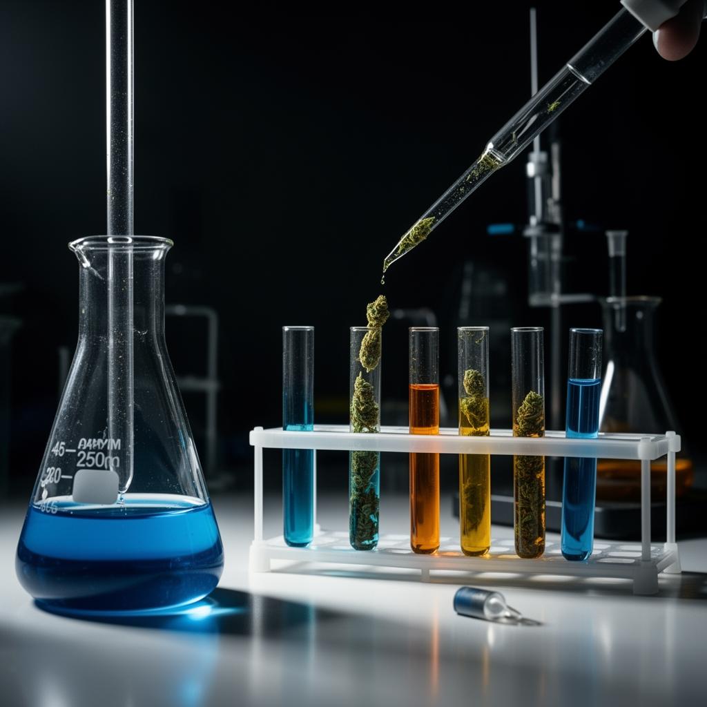 Cannabis being lab tested